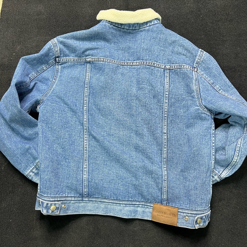 Lauren Jeans Co. Ralph Lauren Mens Fleece Sherpa Denim Jacket - Picture 3 of 15